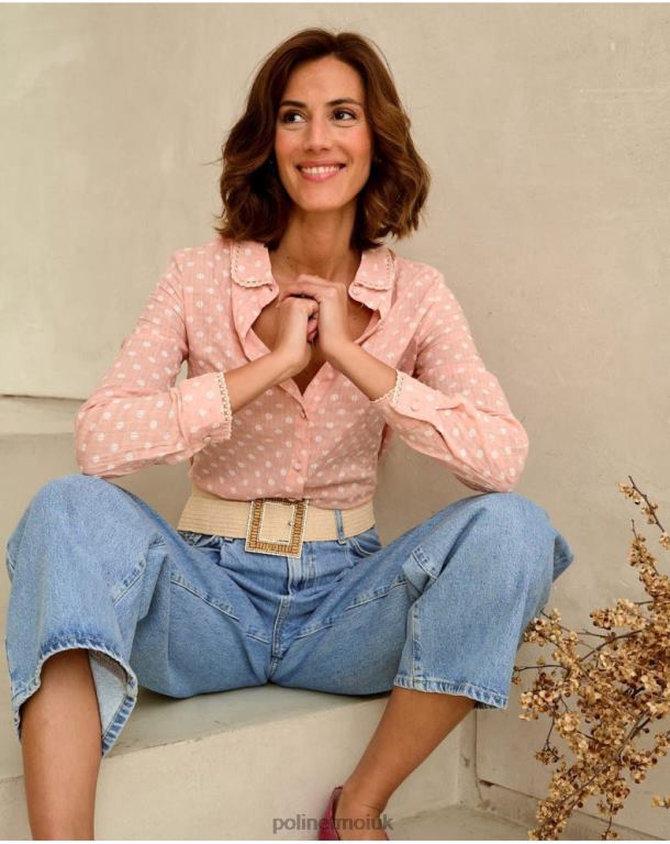 Clothing Polin et moi Hari Polka Dot Shirt Rose J4DB6203