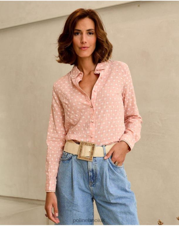 Clothing Polin et moi Hari Polka Dot Shirt Rose J4DB6203