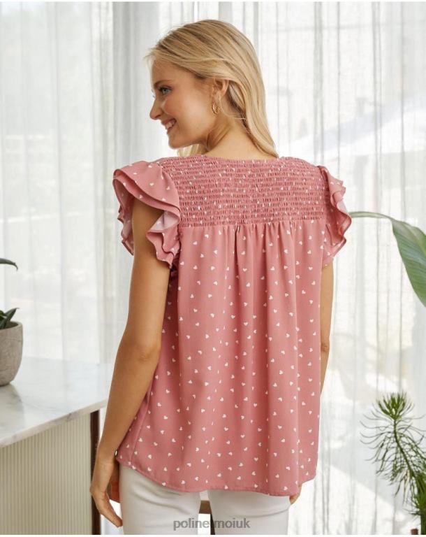 Clothing Polin et moi Katerina Hearts Blouse Makeup J4DB6166