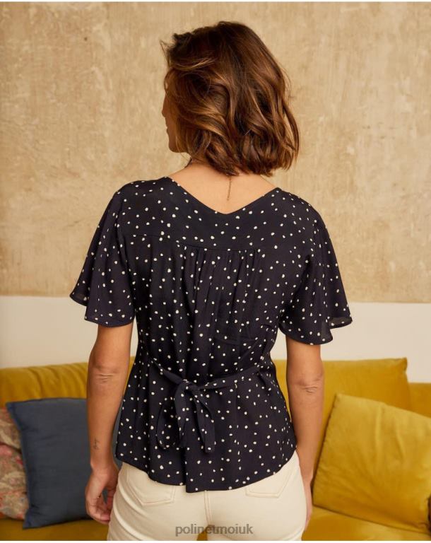 Clothing Polin et moi Mabela Polka Dot Shirt MARINE J4DB6212