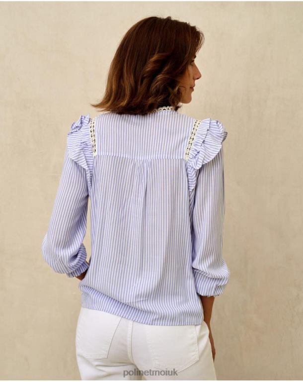 Clothing Polin et moi Maela Striped Shirt Celestial J4DB6150