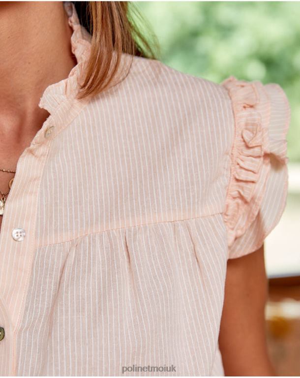 Clothing Polin et moi Mirtel Striped Blouse PEACH J4DB6176