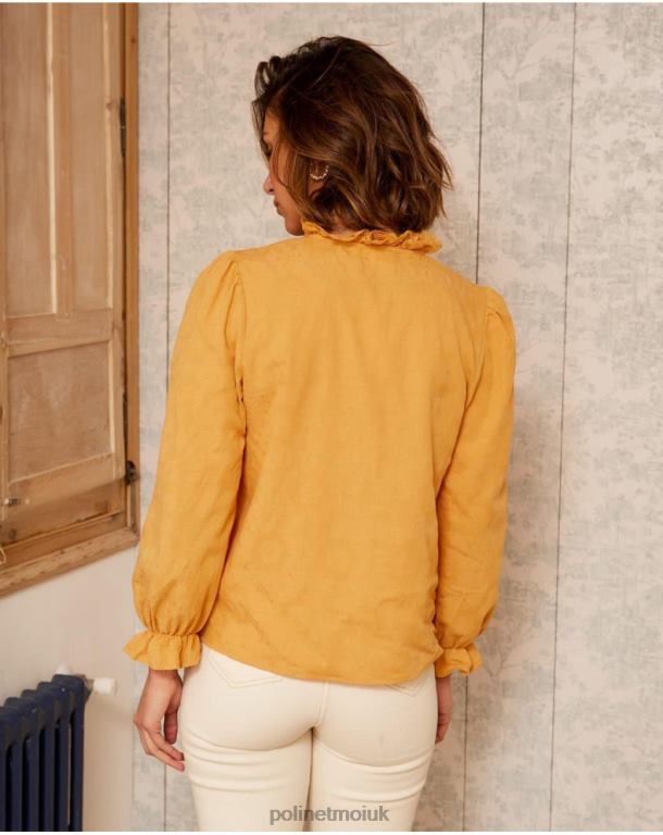 Clothing Polin et moi Naia Lace Shirt ochre J4DB6222