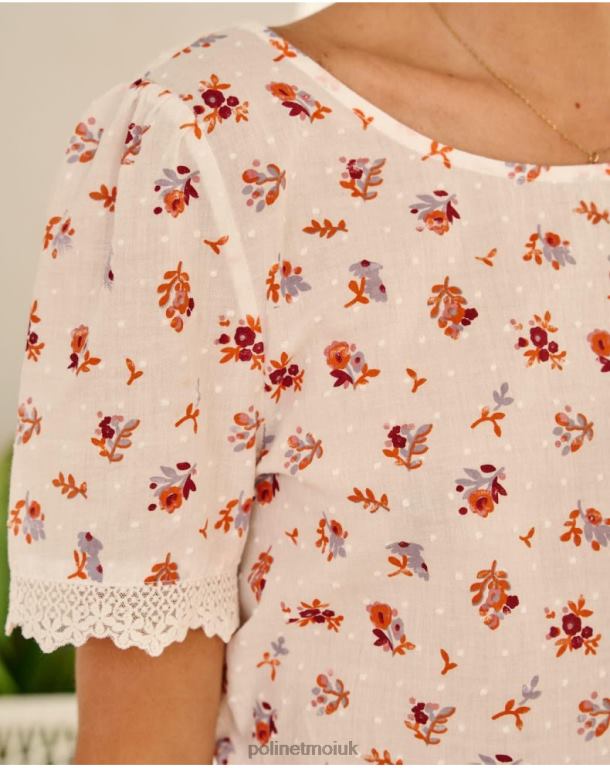 Clothing Polin et moi Plumeti Renata blouse Lilac J4DB6175