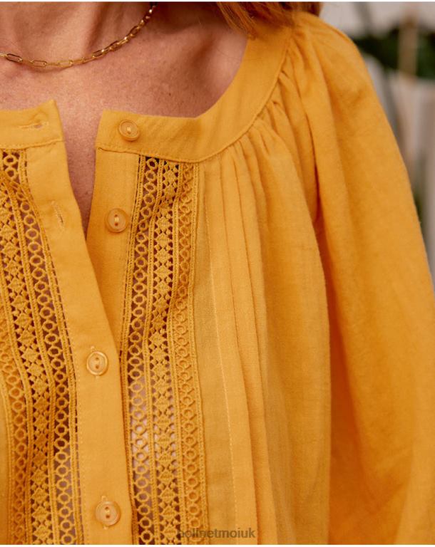 Clothing Polin et moi Rachel Wide Blouse ochre J4DB6232