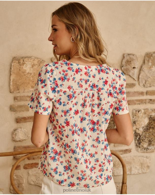 Clothing Polin et moi Shirt Flowers Kaia Klein Blue J4DB6180