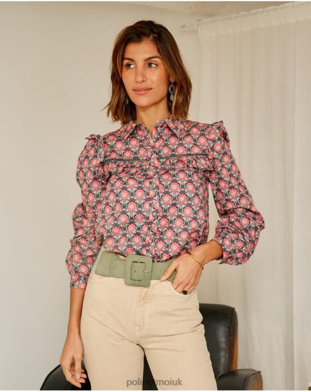 Clothing Polin et moi Shirt Ruffled Calliope Raspberry J4DB6229