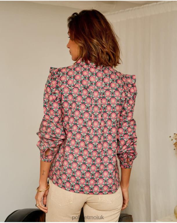 Clothing Polin et moi Shirt Ruffled Calliope Raspberry J4DB6229