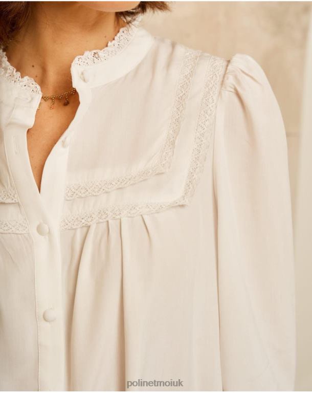 Clothing Polin et moi Shirt Ruffled Hestia white J4DB6216