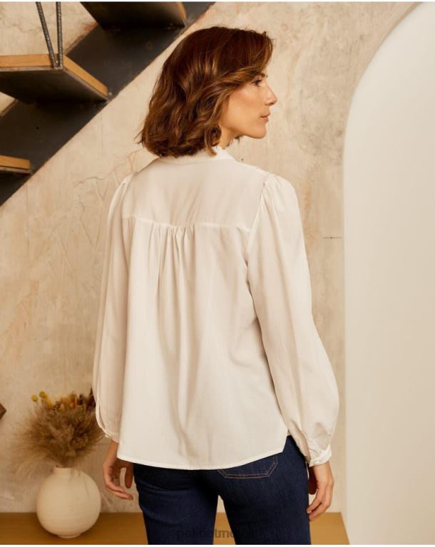 Clothing Polin et moi Shirt Ruffled Hestia white J4DB6216