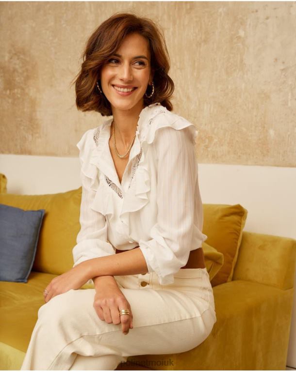 Clothing Polin et moi Shirt Ruffled Lis white J4DB6223