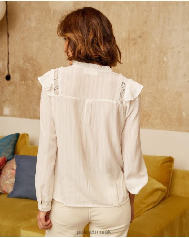 Clothing Polin et moi Shirt Ruffled Lis white J4DB6223