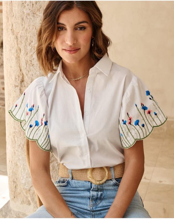 Clothing Polin et moi Shirt ruffle Amira white J4DB6181