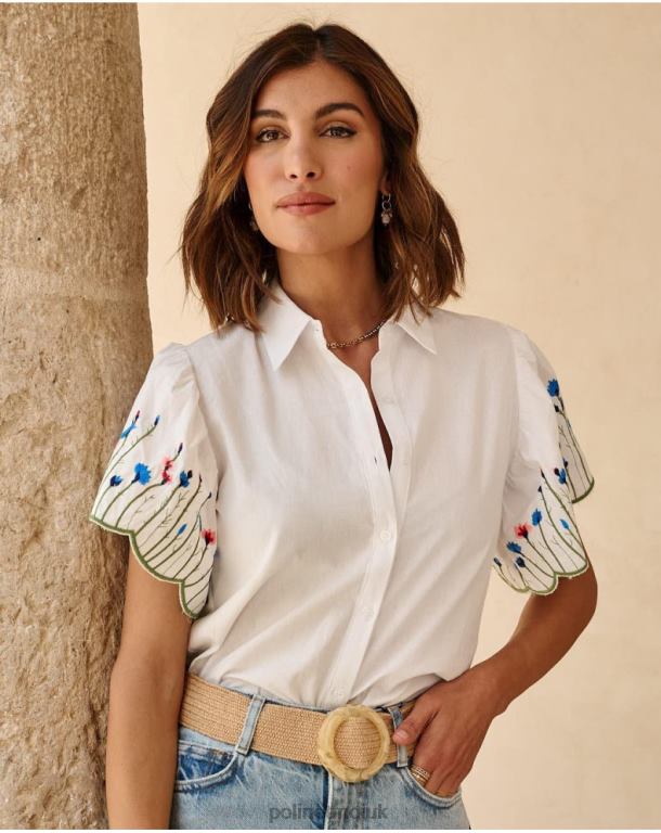 Clothing Polin et moi Shirt ruffle Amira white J4DB6181