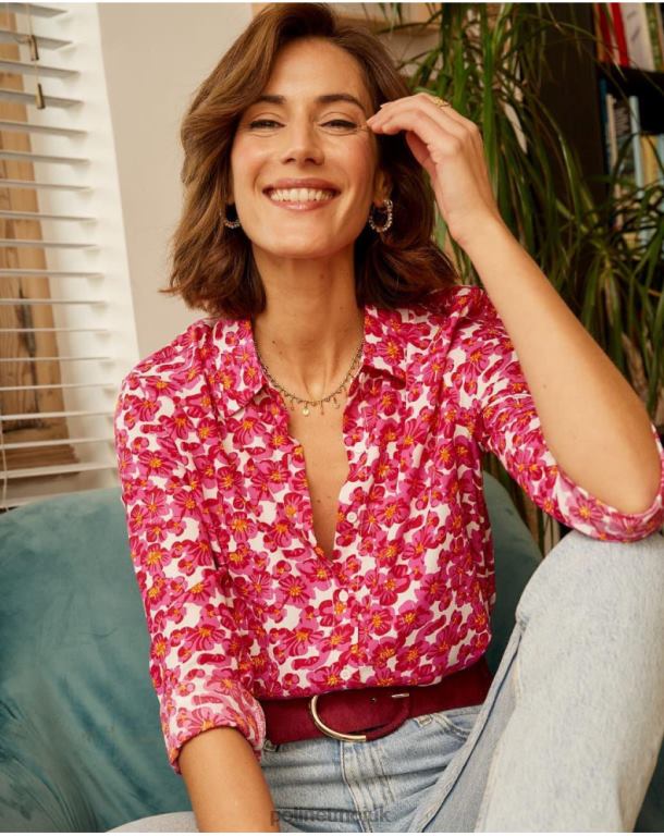 Clothing Polin et moi Shirt with Aixa shine RASPBERRY J4DB6210