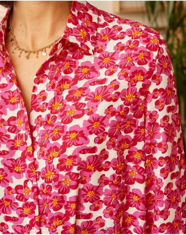 Clothing Polin et moi Shirt with Aixa shine RASPBERRY J4DB6210