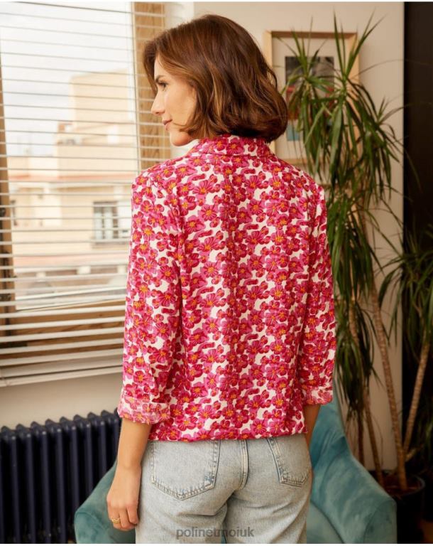 Clothing Polin et moi Shirt with Aixa shine RASPBERRY J4DB6210