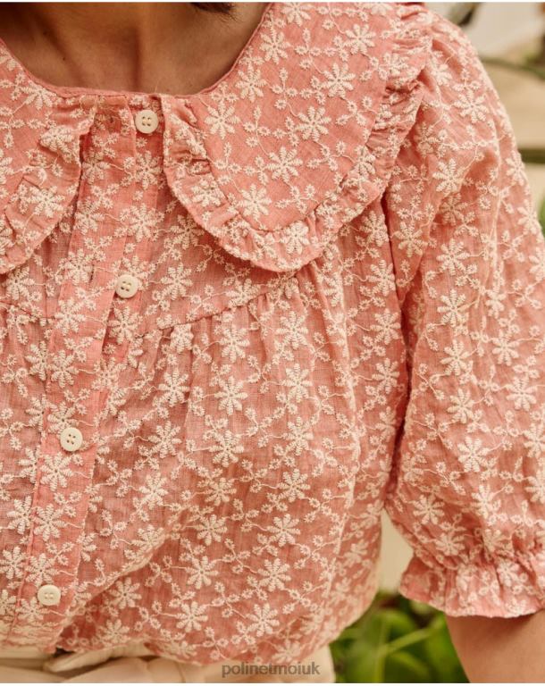 Clothing Polin et moi Tea Embroidered Blouse Makeup J4DB6164