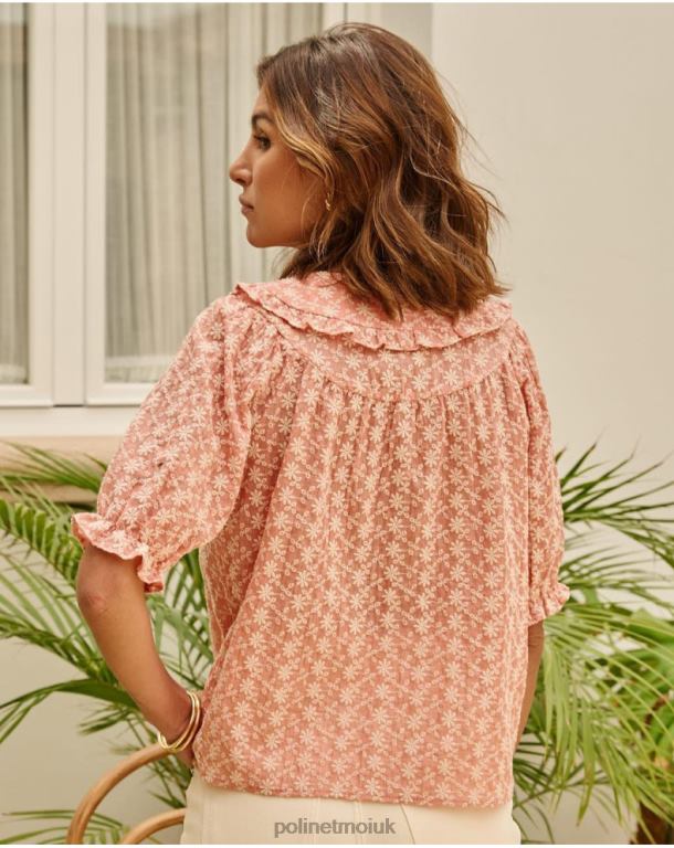 Clothing Polin et moi Tea Embroidered Blouse Makeup J4DB6164