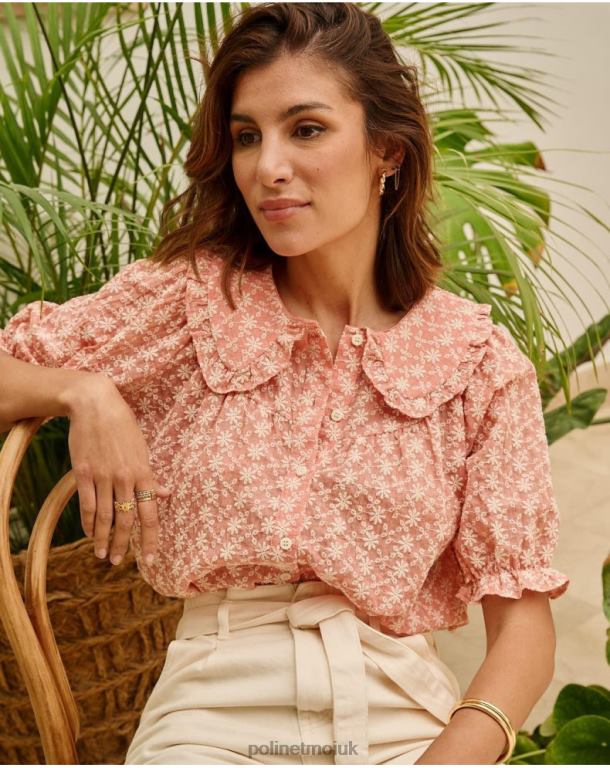 Clothing Polin et moi Tea Embroidered Blouse Makeup J4DB6164