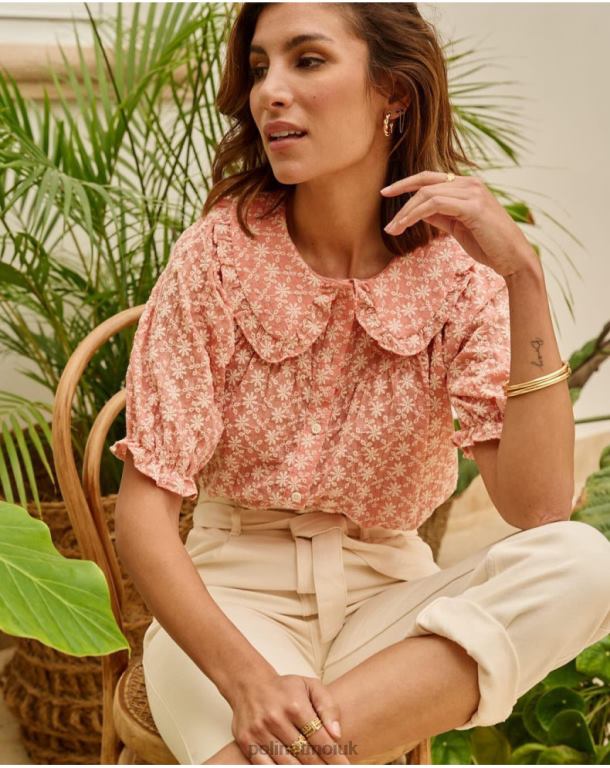 Clothing Polin et moi Tea Embroidered Blouse Makeup J4DB6164