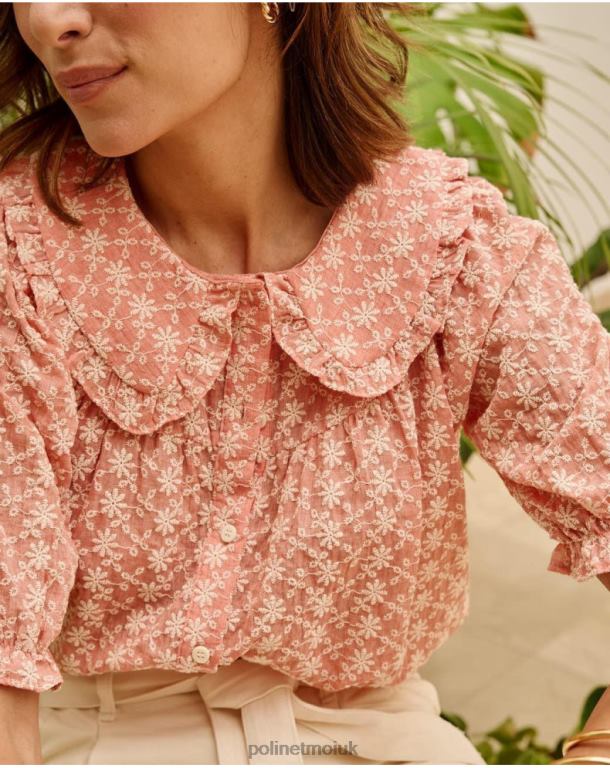 Clothing Polin et moi Tea Embroidered Blouse Makeup J4DB6164