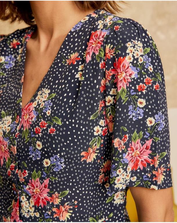 Clothing Polin et moi Topos Fabia Blouse Marine J4DB6220