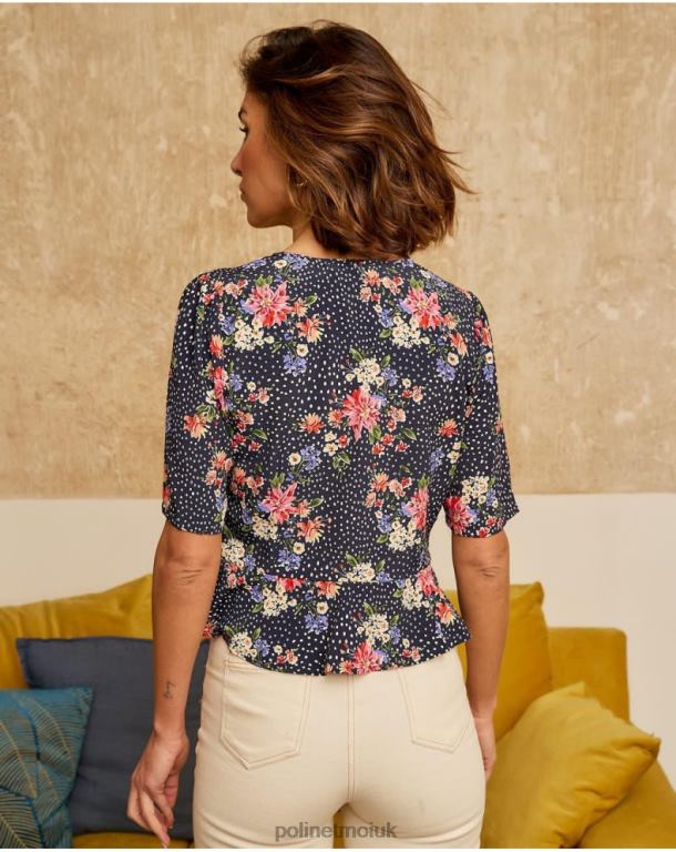 Clothing Polin et moi Topos Fabia Blouse Marine J4DB6220