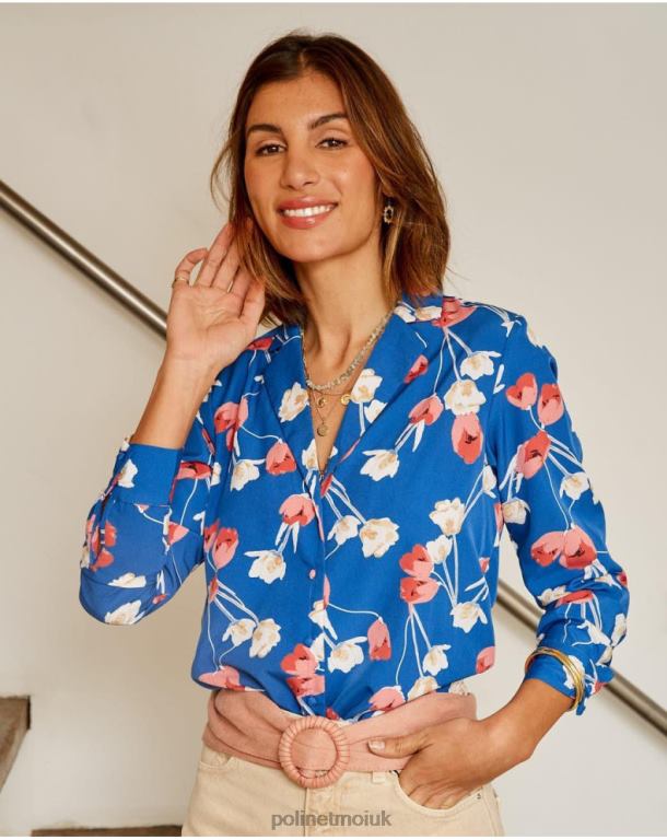 Clothing Polin et moi Tulip Shirt Talia klein blue J4DB6224