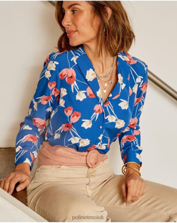 Clothing Polin et moi Tulip Shirt Talia klein blue J4DB6224