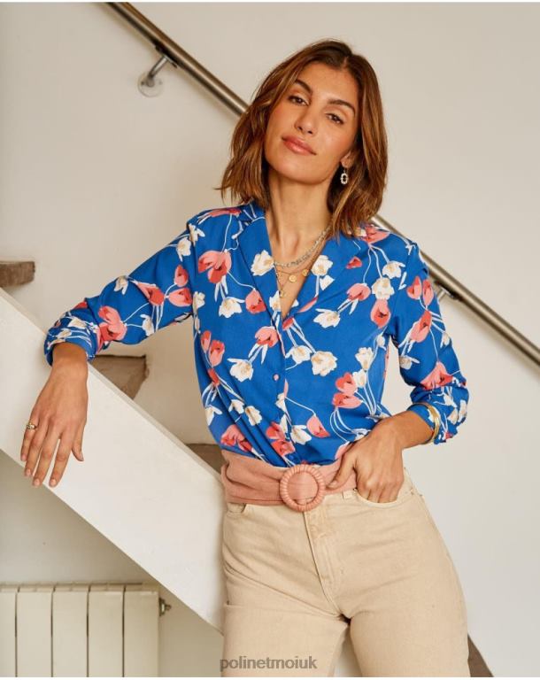 Clothing Polin et moi Tulip Shirt Talia klein blue J4DB6224