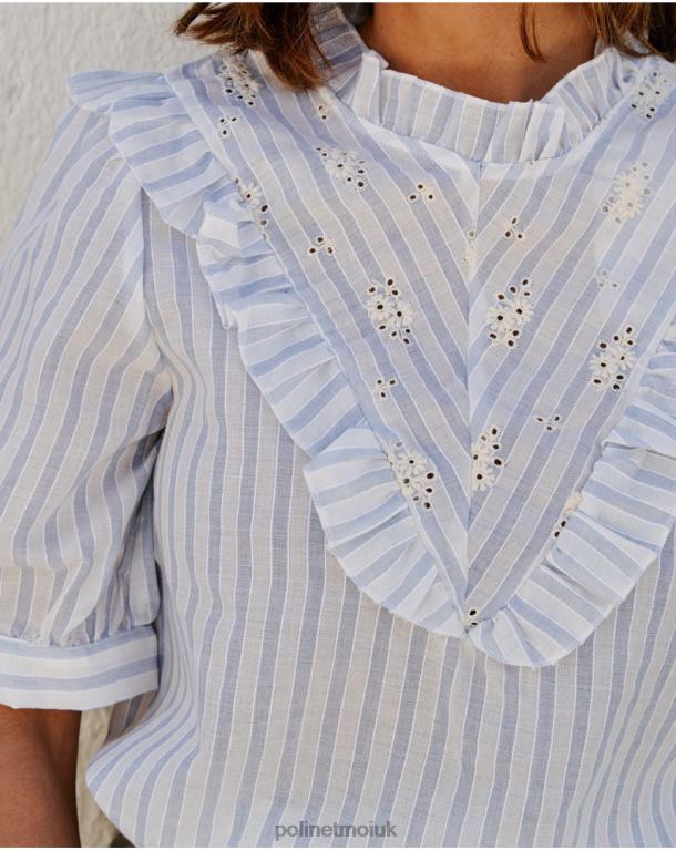 Clothing Polin et moi Vedette Striped Shirt DENIM J4DB6152