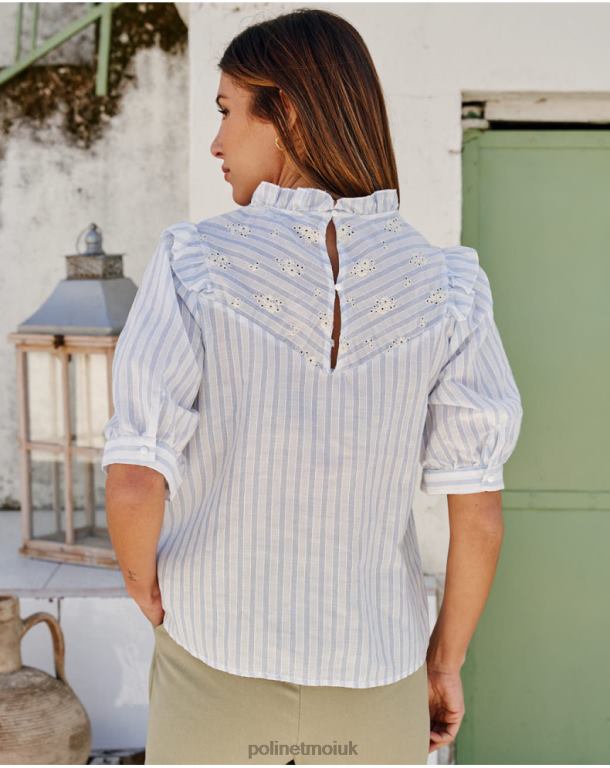 Clothing Polin et moi Vedette Striped Shirt DENIM J4DB6152