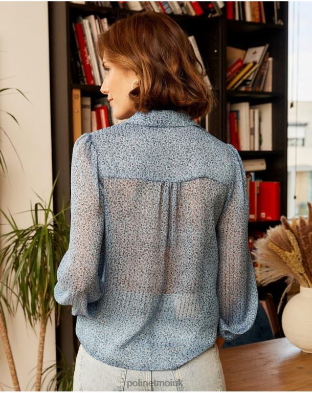 Clothing Polin et moi Xia Blouse Buttons klein blue J4DB6217