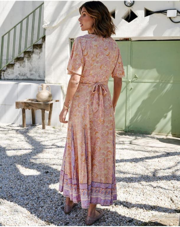 Clothing Polin et moi Agustina Buttons Dress ochre J4DB6110