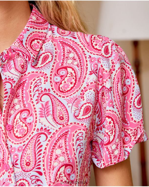 Clothing Polin et moi Amoebas dress Fantasy Raspberry J4DB6106