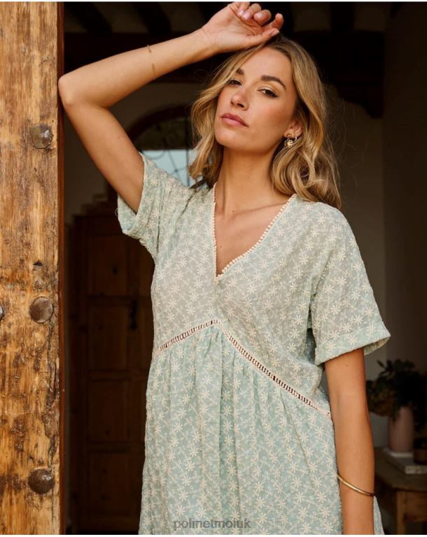 Clothing Polin et moi Babydoll Magdalena dress Water green J4DB638