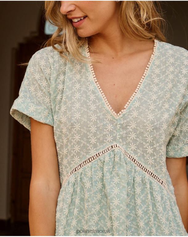 Clothing Polin et moi Babydoll Magdalena dress Water green J4DB638