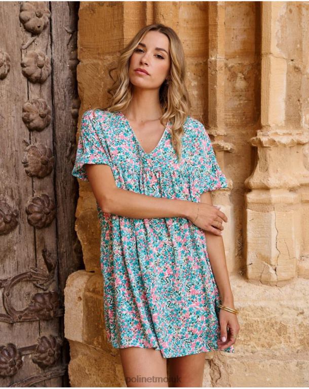 Clothing Polin et moi Babydoll Monkey Isabel Turquoise J4DB64