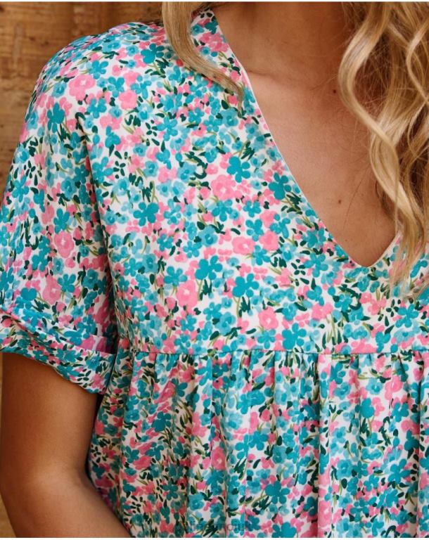 Clothing Polin et moi Babydoll Monkey Isabel Turquoise J4DB64