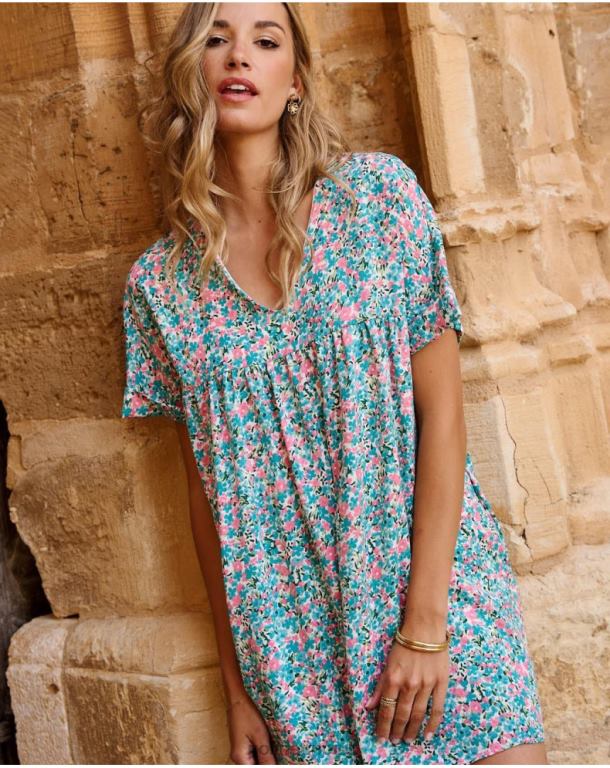 Clothing Polin et moi Babydoll Monkey Isabel Turquoise J4DB64