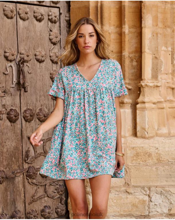 Clothing Polin et moi Babydoll Monkey Isabel Turquoise J4DB64