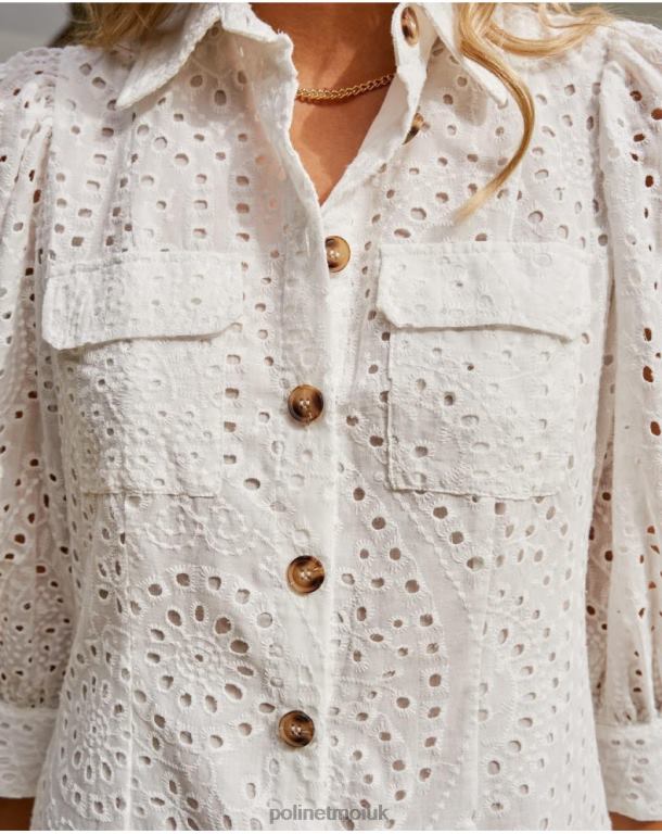 Clothing Polin et moi Batista Elizama dress white J4DB665