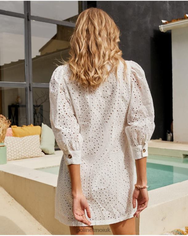 Clothing Polin et moi Batista Elizama dress white J4DB665