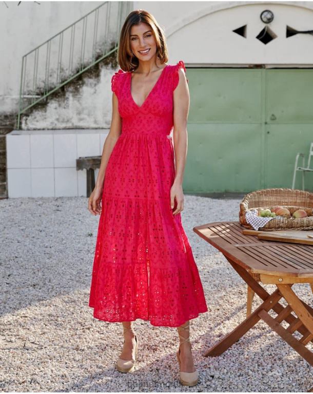 Clothing Polin et moi Batista Ilina dress Fuchsia J4DB6128