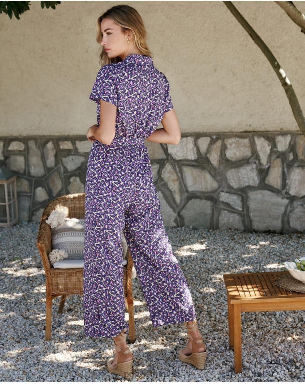 Clothing Polin et moi Benazir Floral Monkey Purple J4DB6104