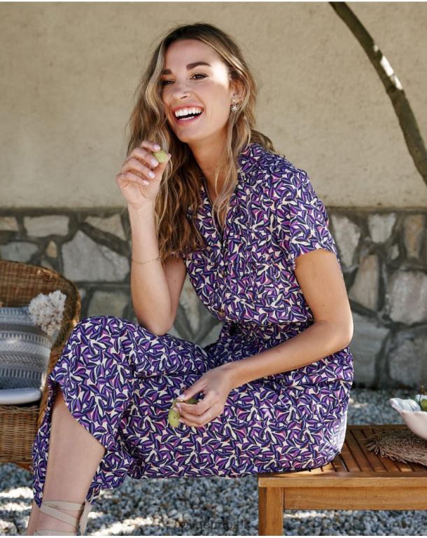 Clothing Polin et moi Benazir Floral Monkey Purple J4DB6104