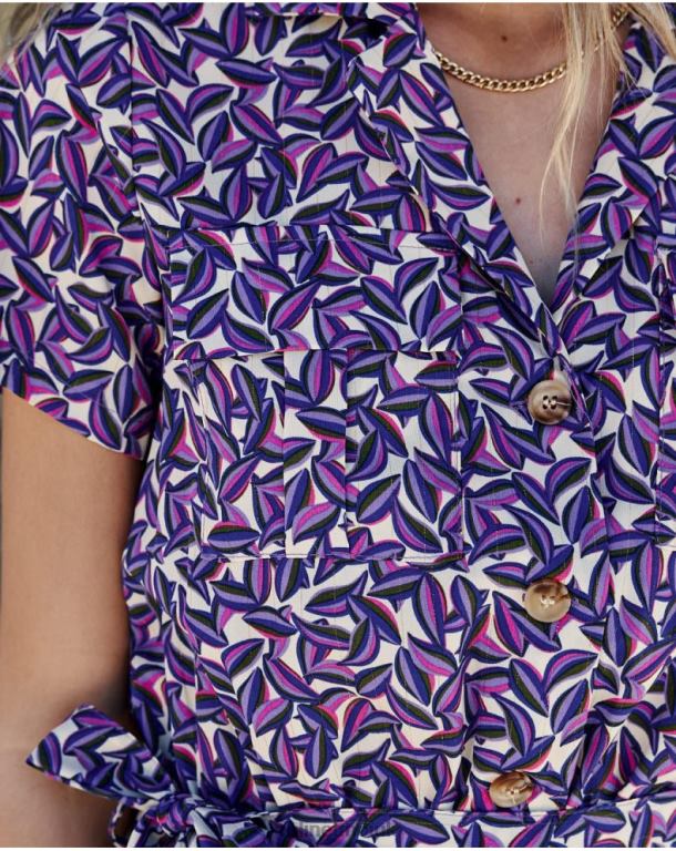 Clothing Polin et moi Benazir Floral Monkey Purple J4DB6104