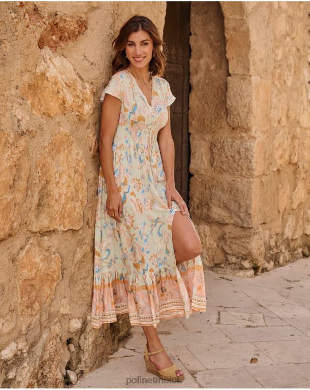 Clothing Polin et moi Boho Ireny dress Water green J4DB636