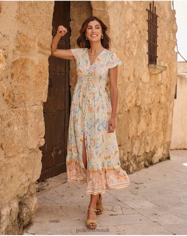 Clothing Polin et moi Boho Ireny dress Water green J4DB636